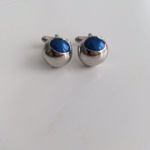 Blue & Silver Cufflinks